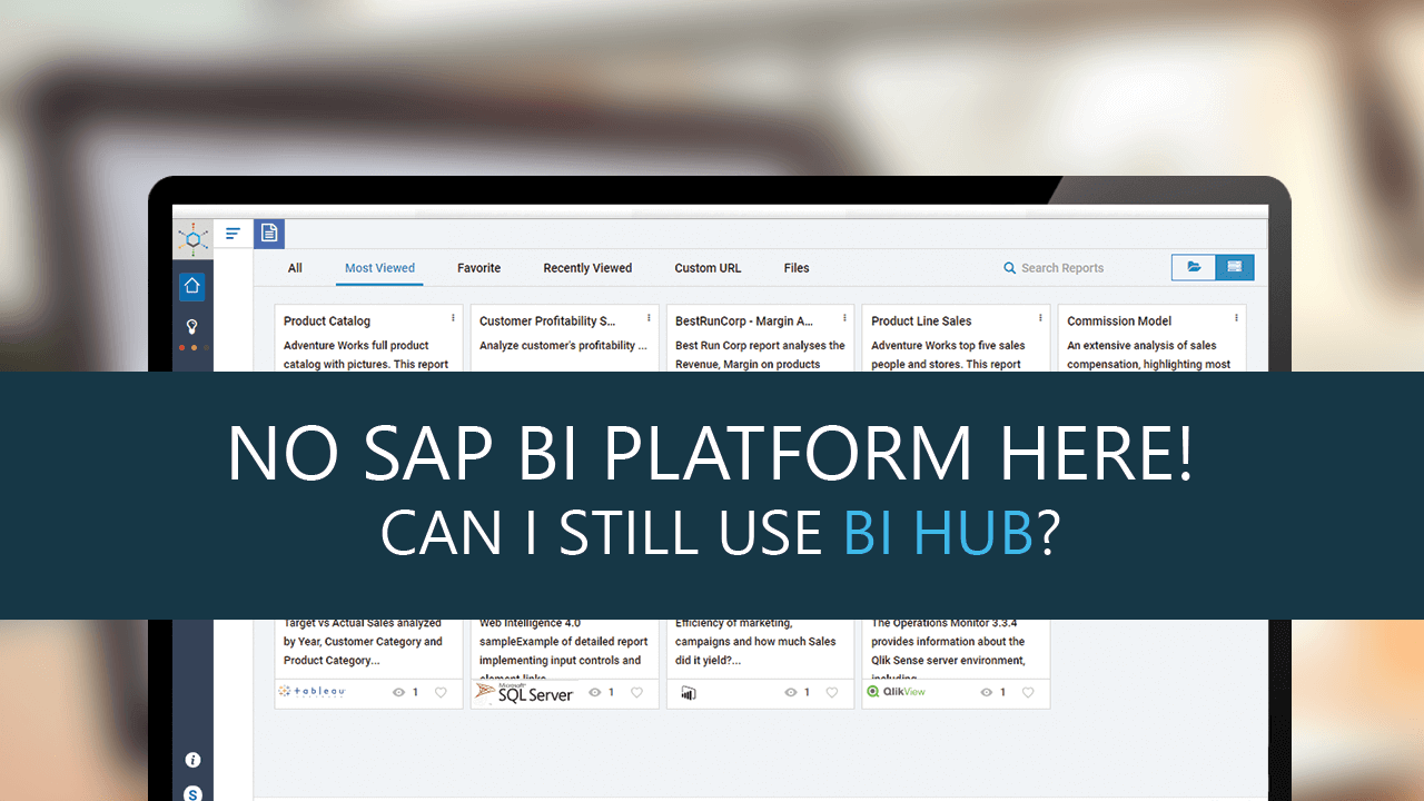 No SAP BI Platform here! Can I still use BI Hub?