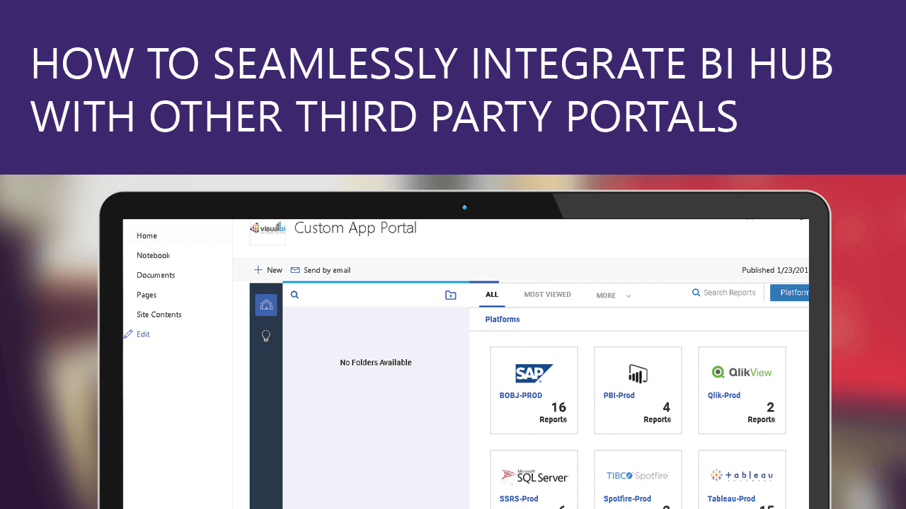 How to Seamlessly Integrate BI Hub with Other Third Party Portals